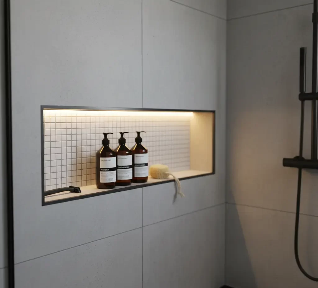 duschen_nische Platzsparende Nische in einer Dusche